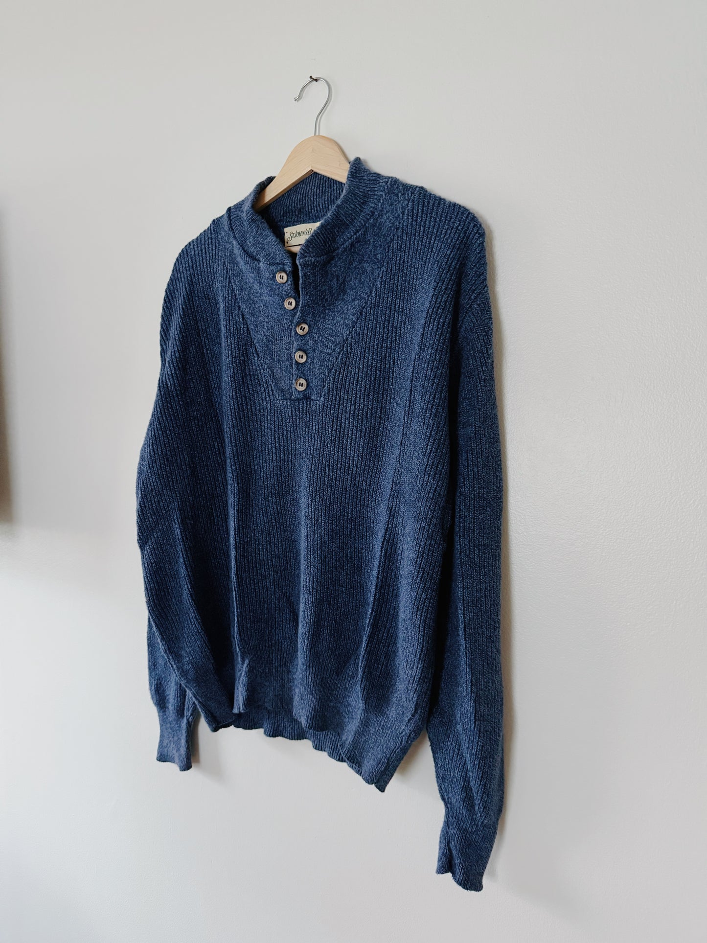 Vintage Navy Henley (LT)