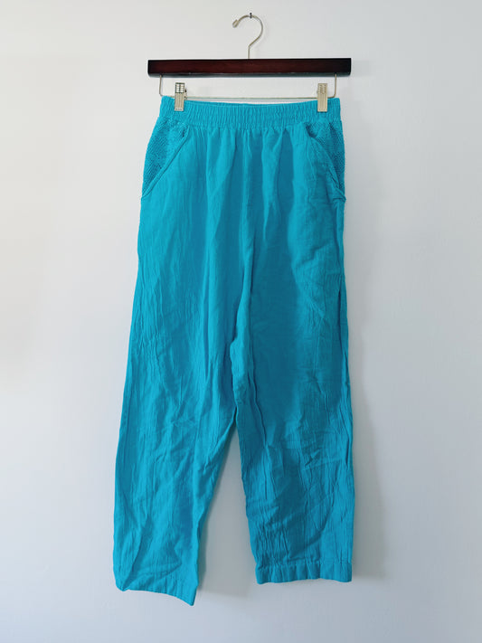 Vintage Blue Cotton Pants (S)