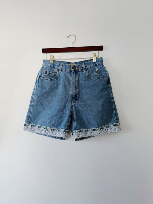 Denim Shorts with Lace Detail (28x6)