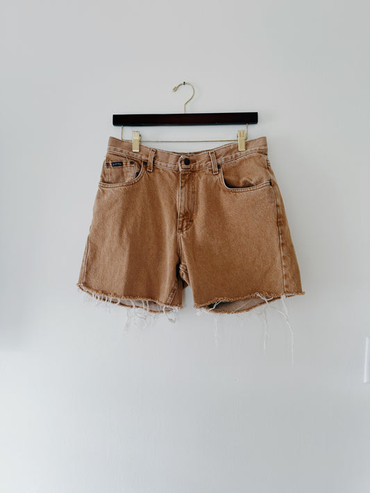 Vintage Tan Cut Off Lee Shorts (30x5)