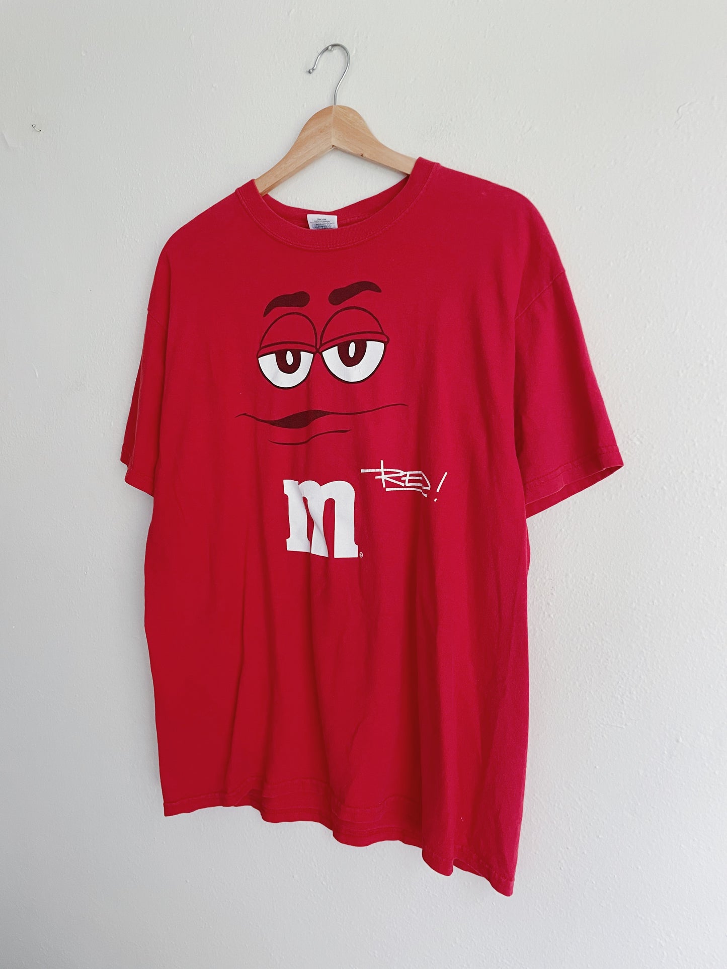 Red M & M Tee ( L )