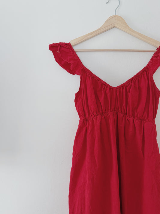 Red Cotton Dress (S)
