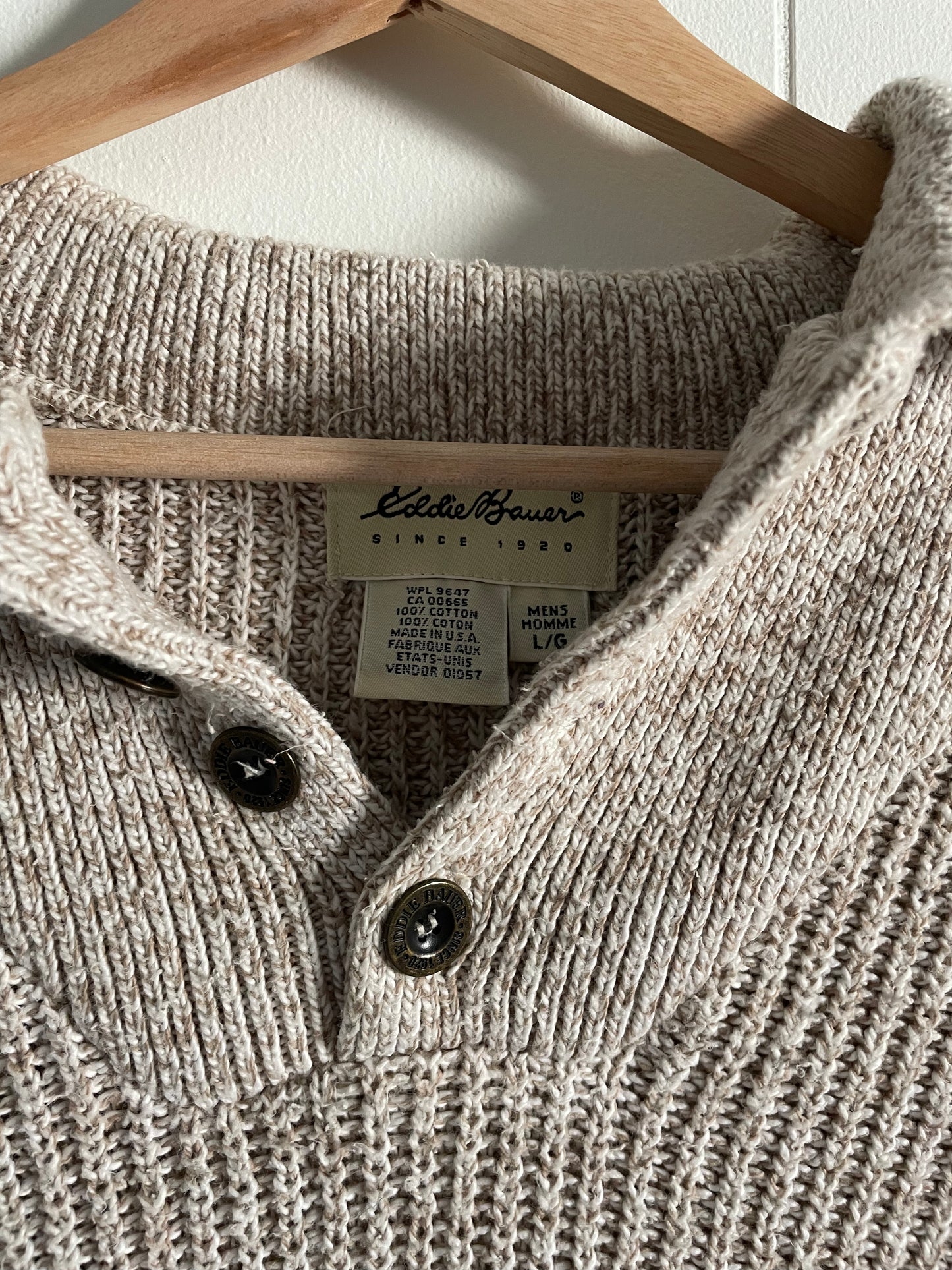 Eddie Bauer Henley Sweater (L)