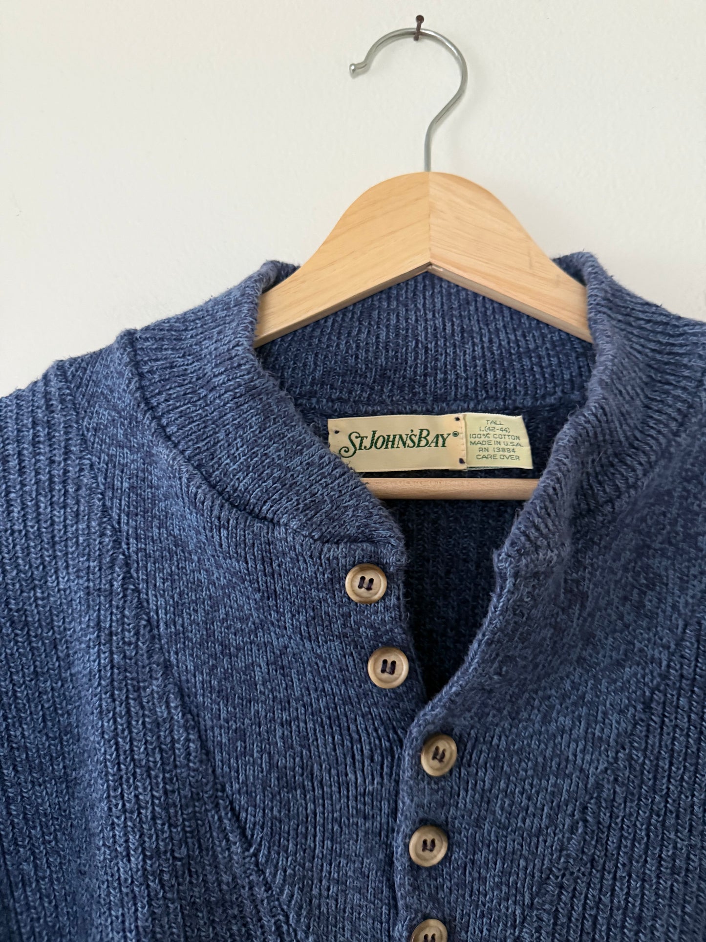 Vintage Navy Henley (LT)