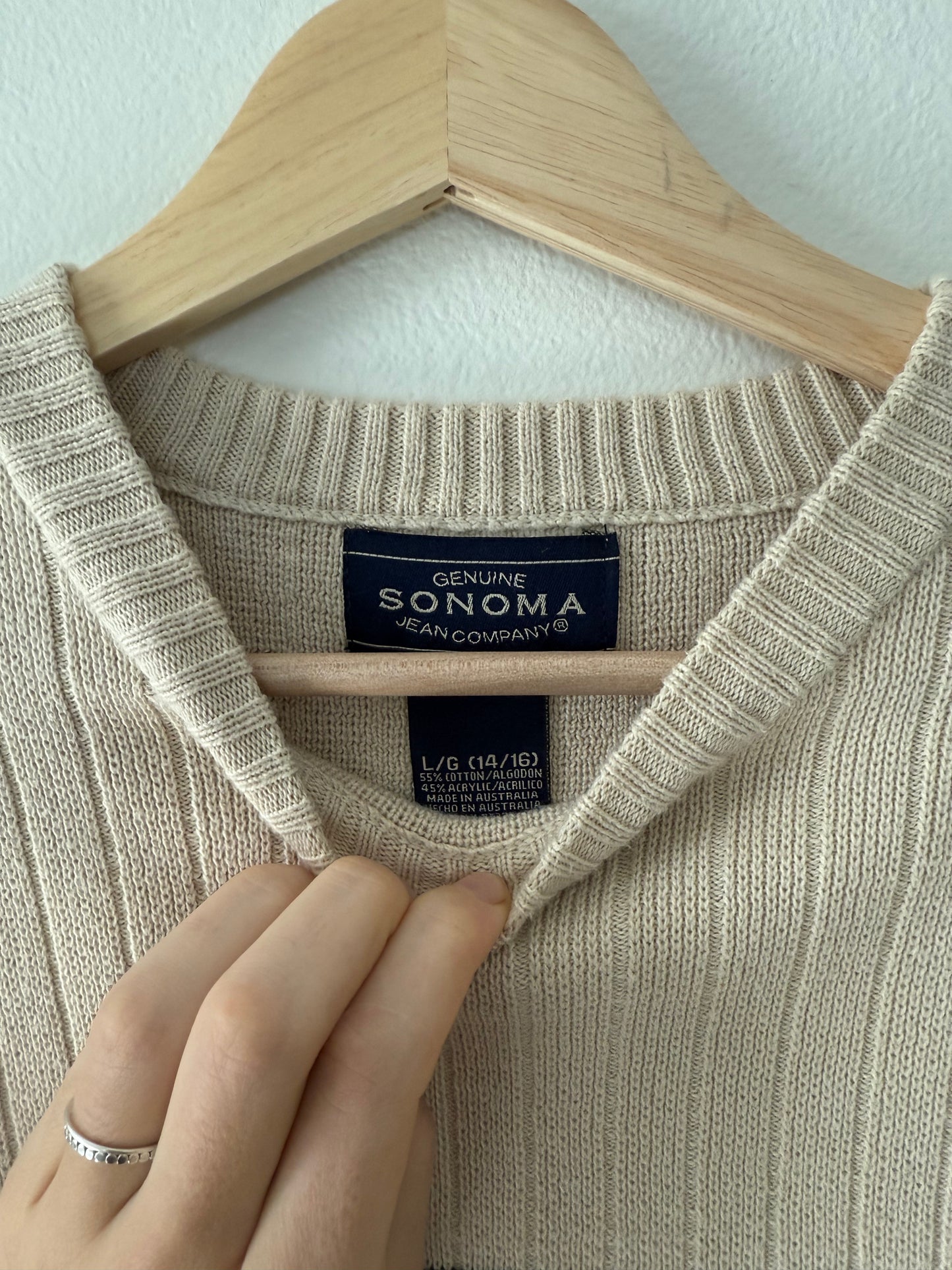 Ribbed Stripe Sweater (L)