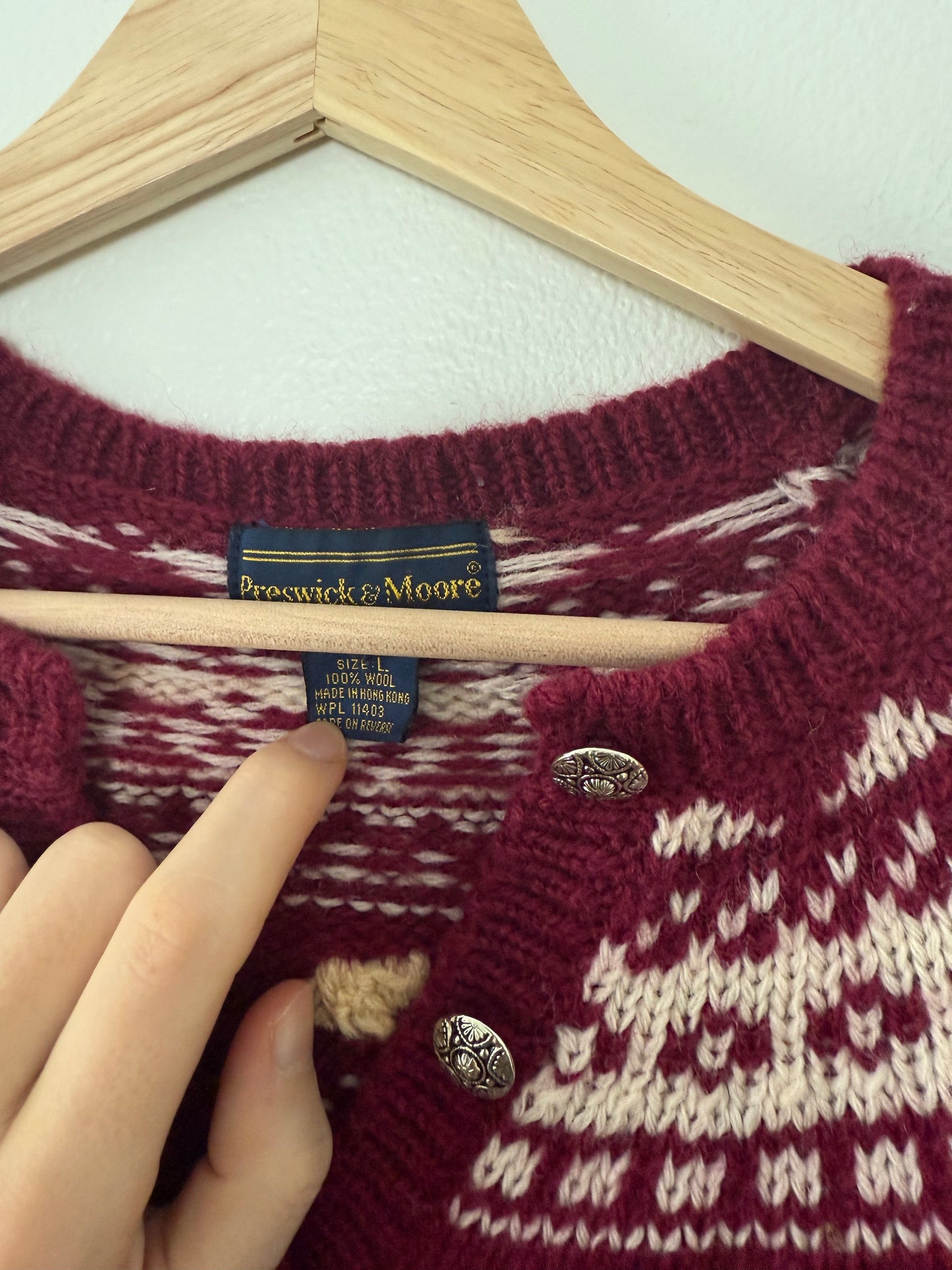 Wool Heart Sweater (L)