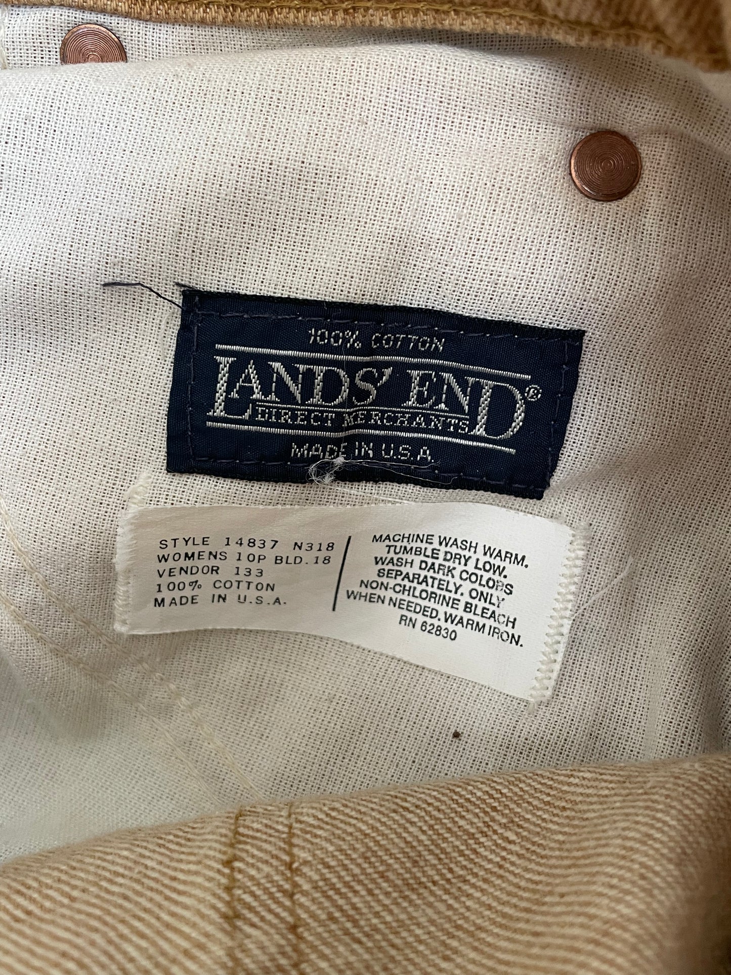 High Waisted Vintage Lands End Jeans (28x28)