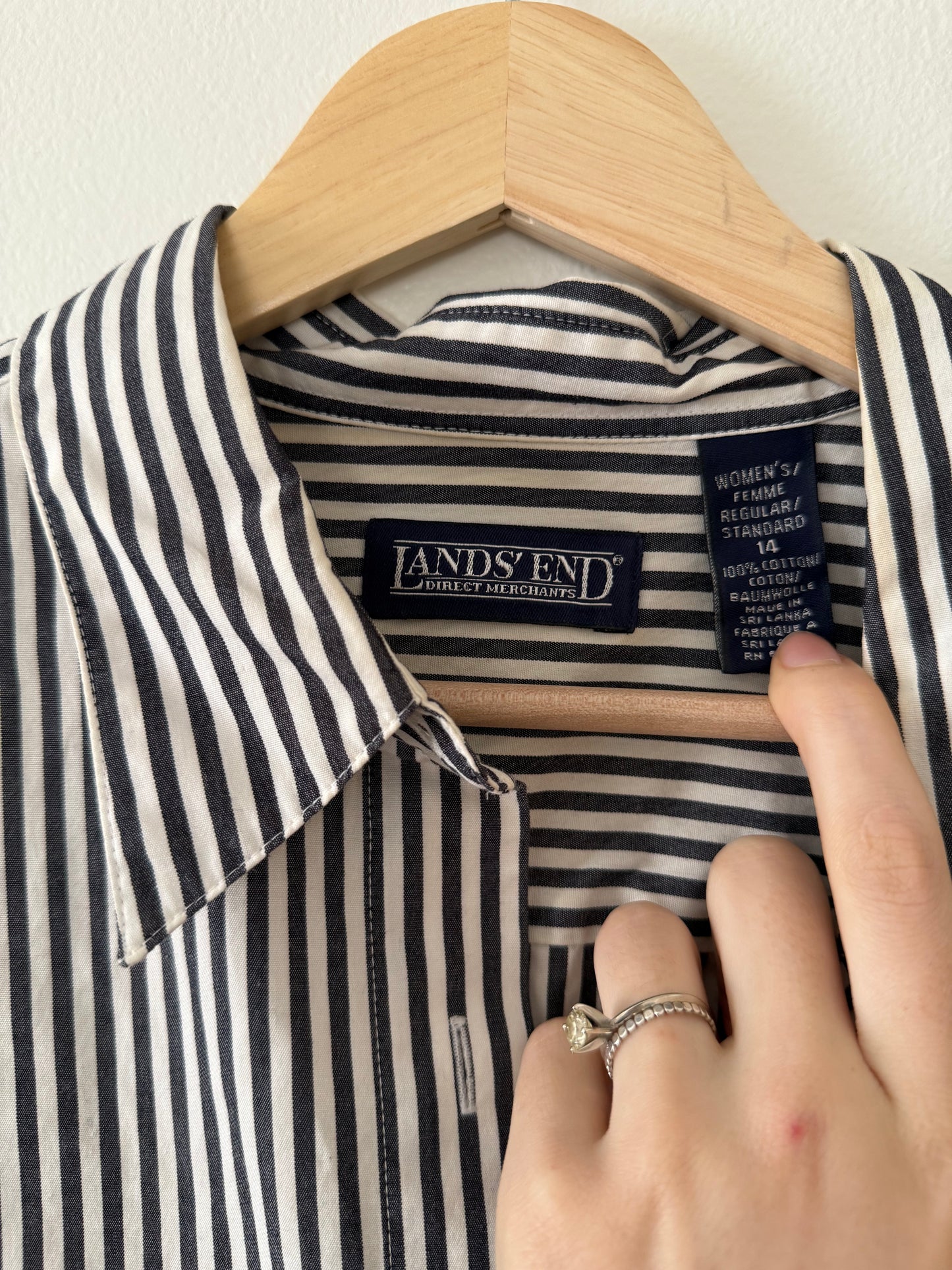 Lands End Striped Button Up (14)