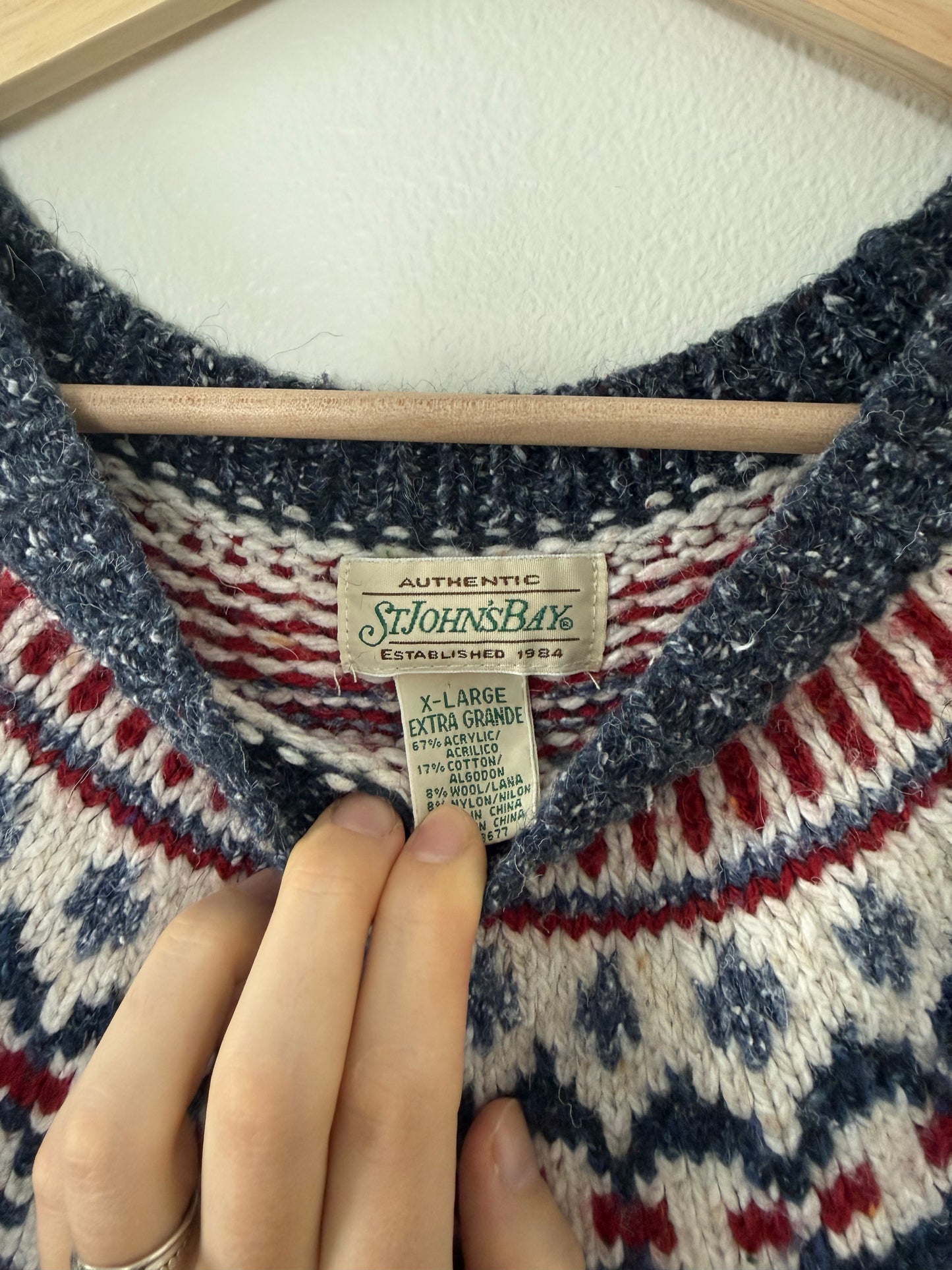 Fair Isle Style Sweater (XL)