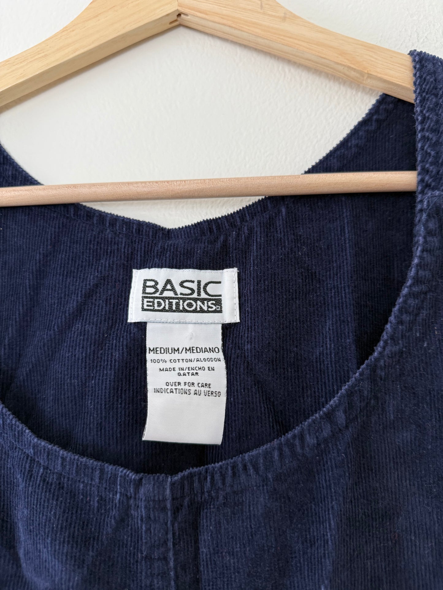 Navy Corduroy Dress (M)