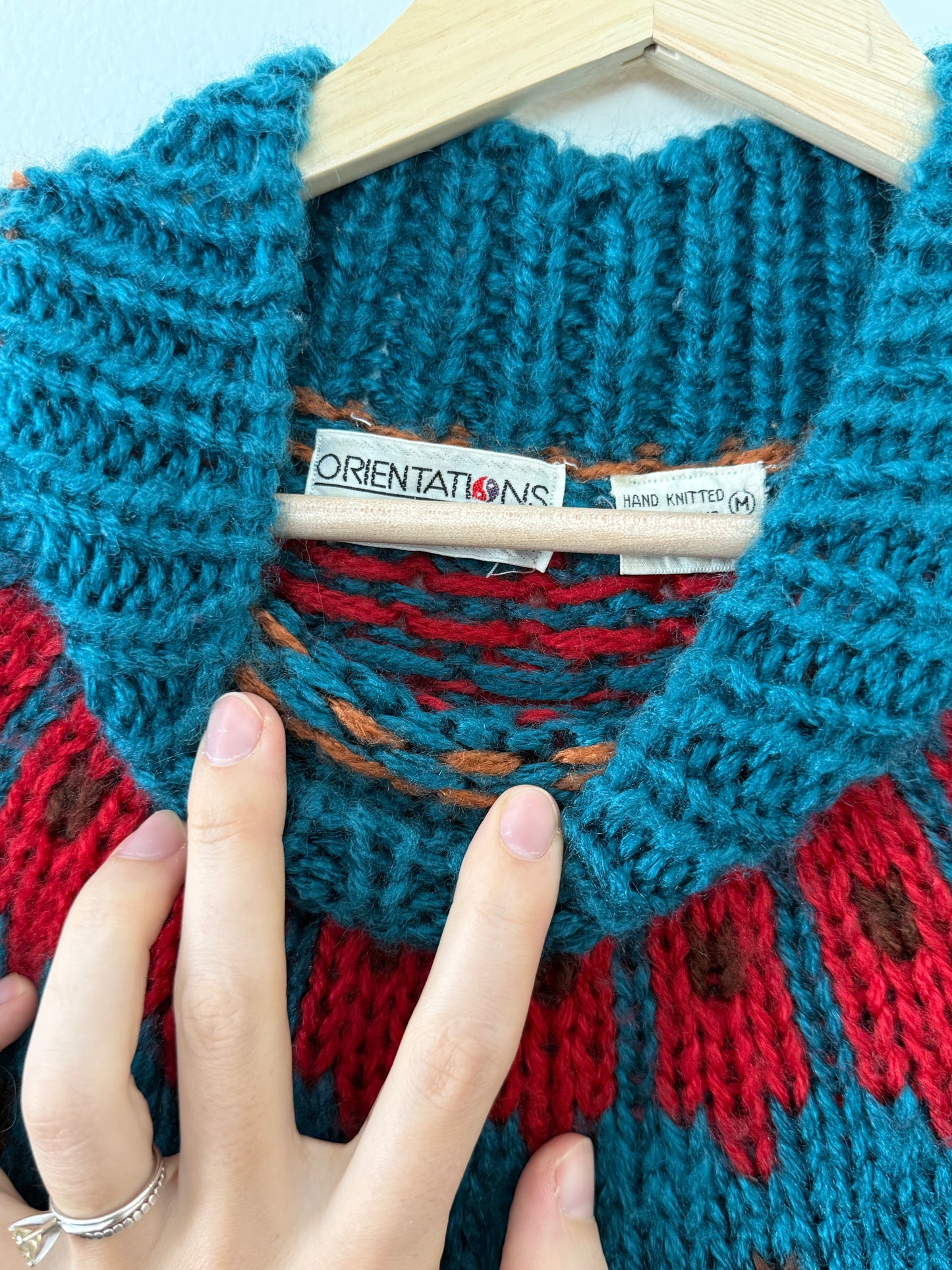 Hand Knitted Fair Isle Sweater (M)
