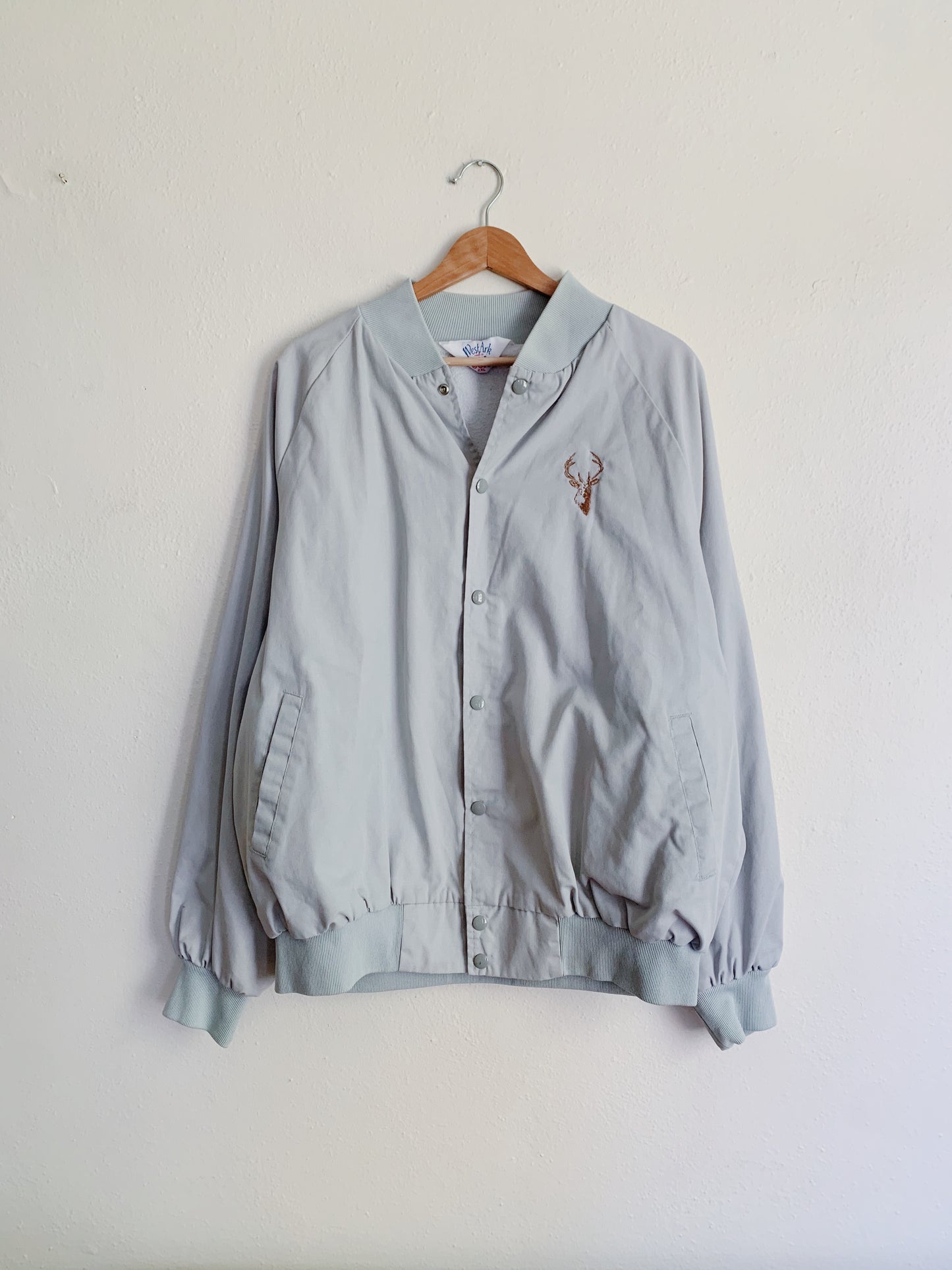 Vintage Jacket with Embroidered Deer (XXL)