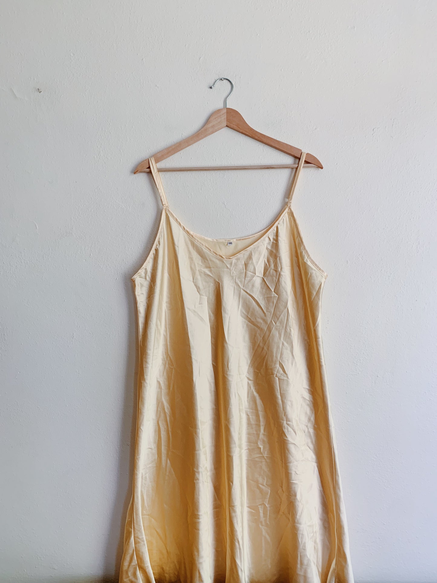 Yellow Satin Dress (XXL)