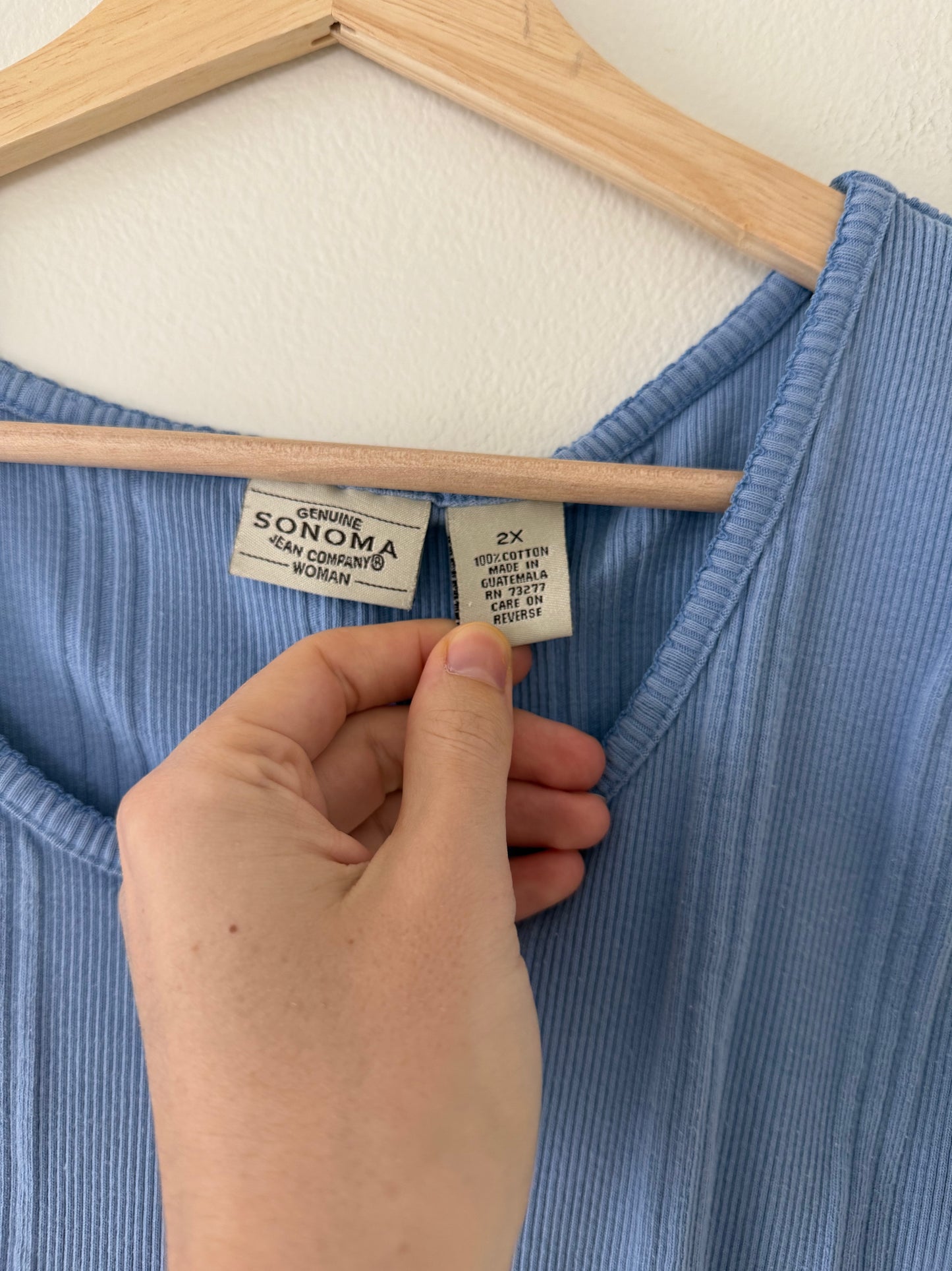 Ribbed Cotton Tank (XXL)