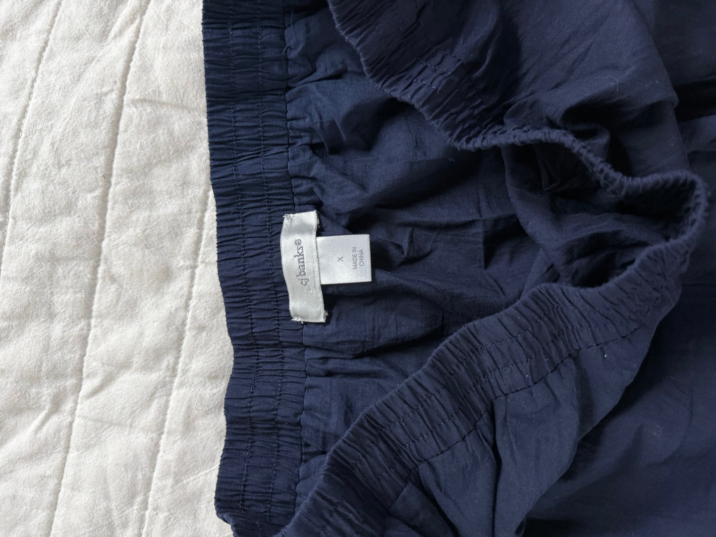 Navy Elastic Waist Skirt (XL)