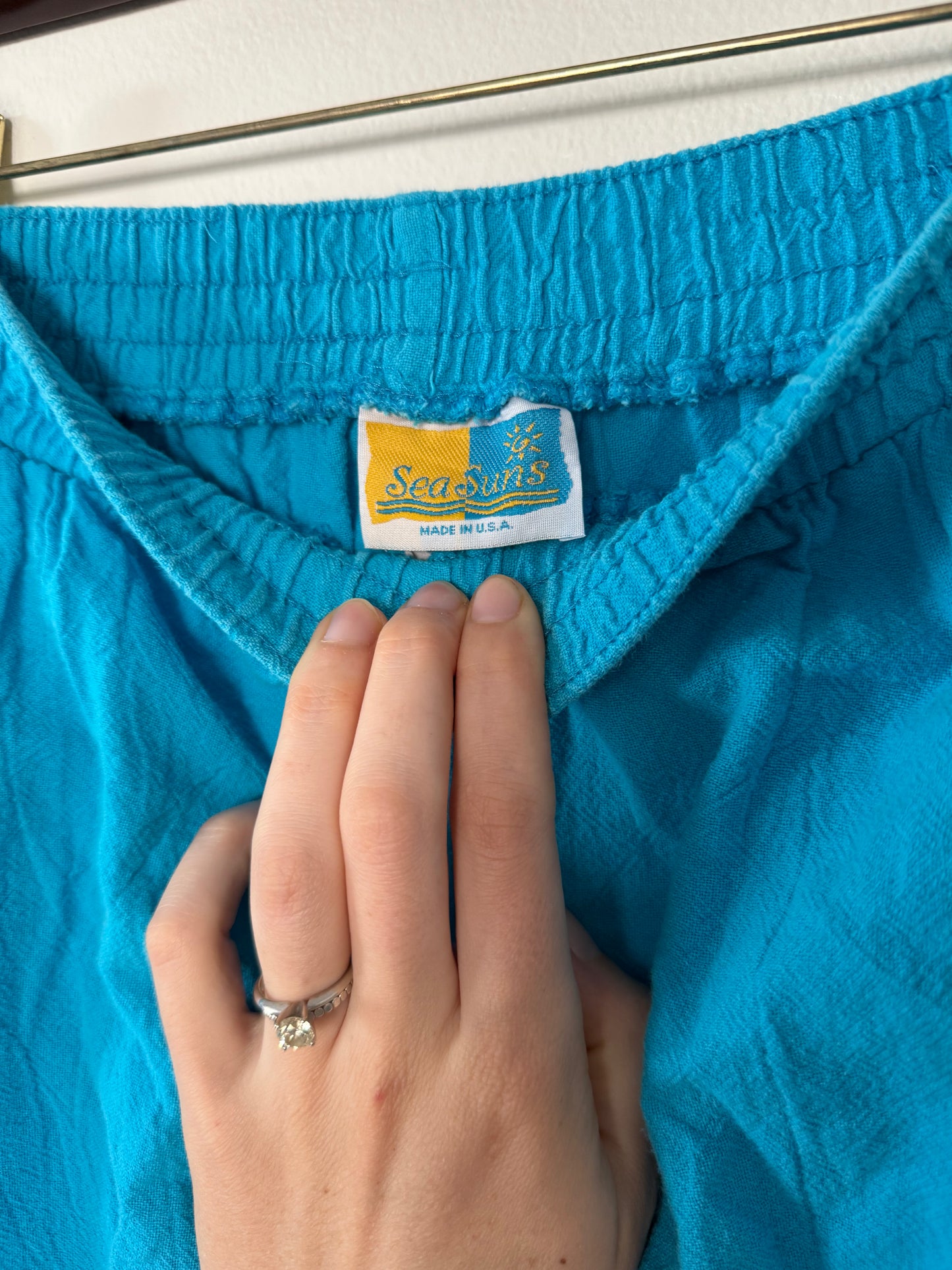 Vintage Blue Cotton Pants (S)