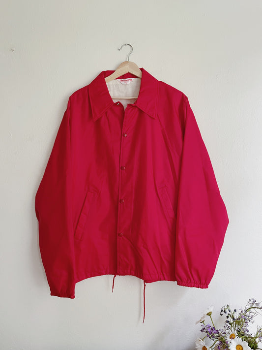 Vintage Red Windbreaker Jacket (XL)