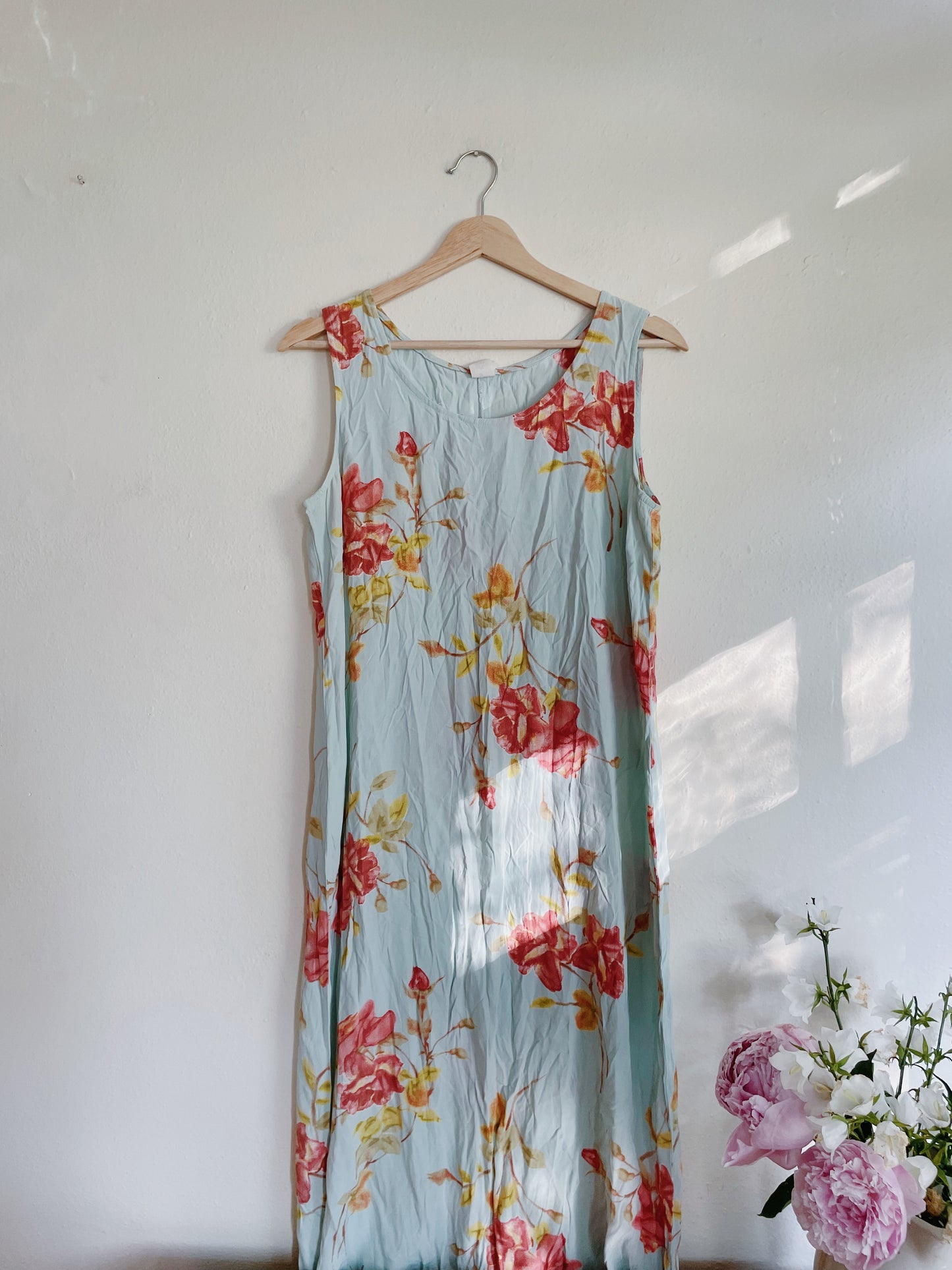 Vintage Blue Floral Dress (8)