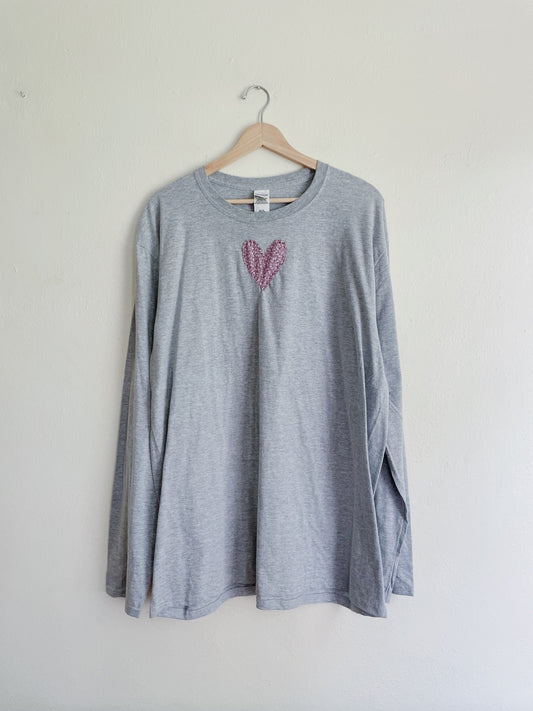 Hand Stitched Heart Long Sleeve (XL)