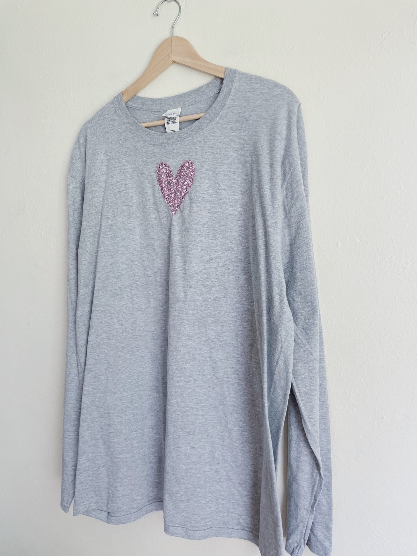 Hand Stitched Heart Long Sleeve (XL)