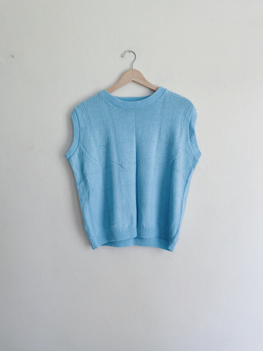 Vintage Blue Sweater Top
